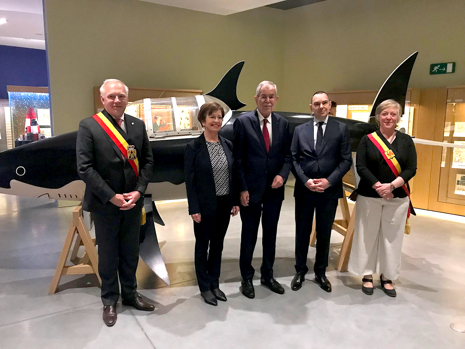 Le Président autrichien Alexander Van der Bellen au Musée Hergé