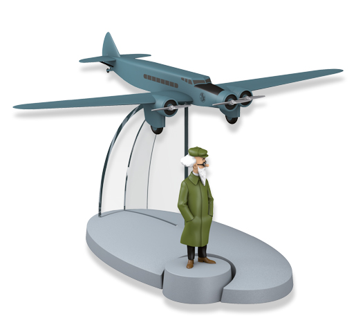 Figurine Tintin En Avion N°16 – Le Chasseur Bordures, Le Sceptre D'Ottokar, Neuve