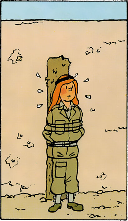 Tintin au pays de l'or noir - Tintin fusillé peine de mort