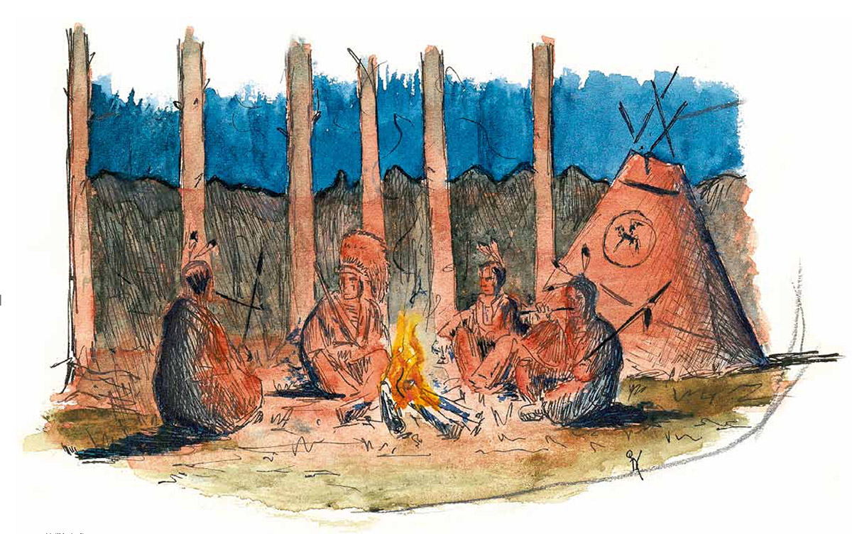 Veillée indienne - Hergé