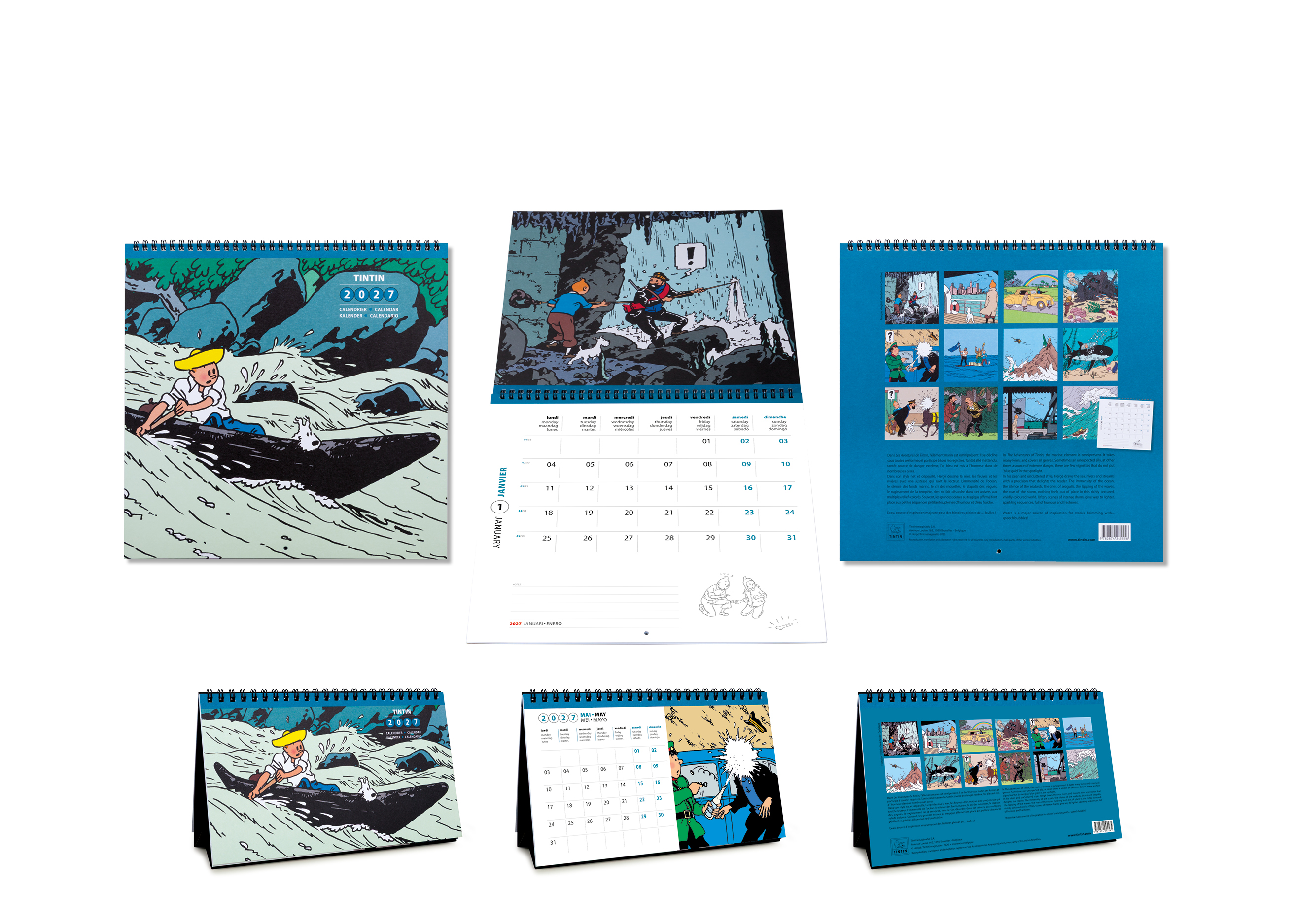 Calendriers-agenda 2027 Papeterie Tintin