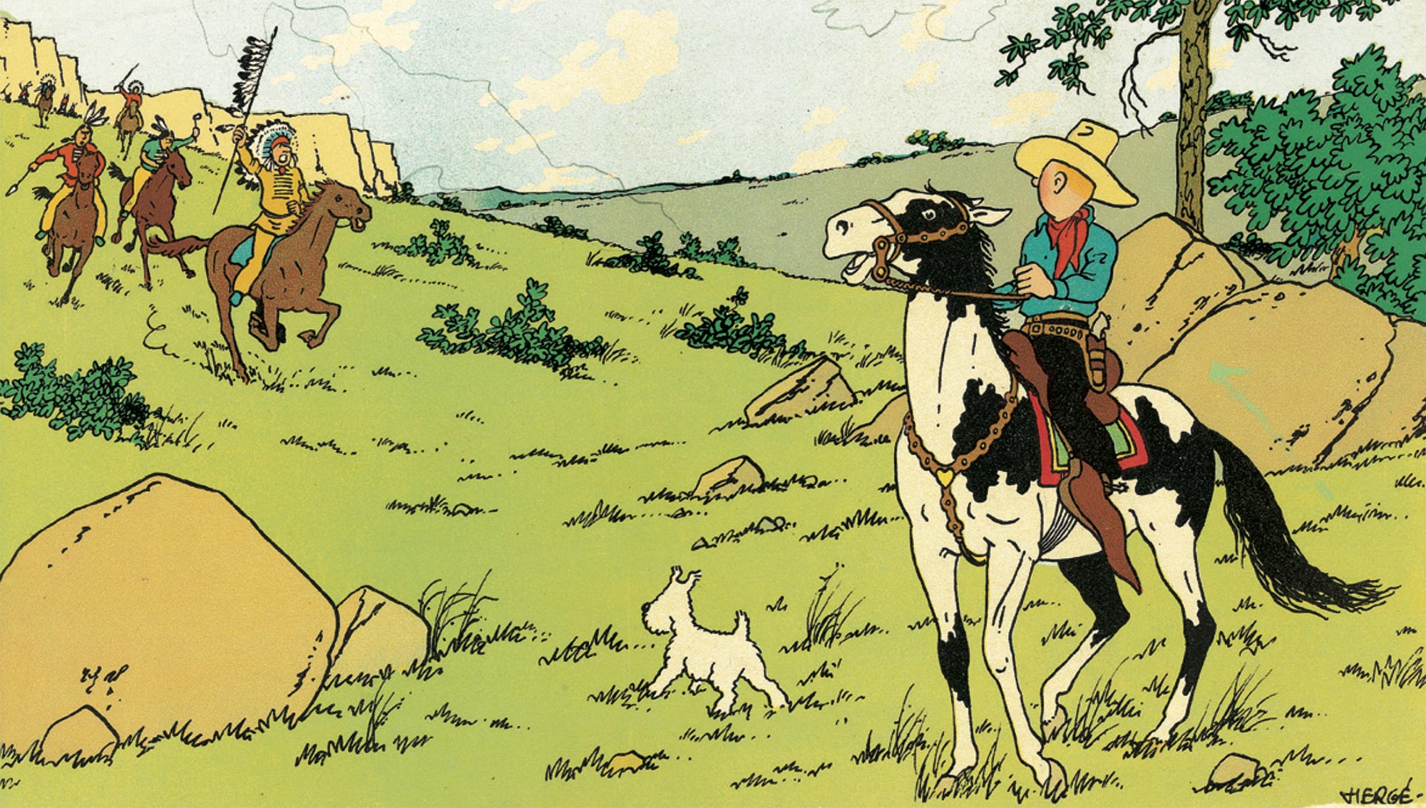 Tintin en Amérique au Musée Hergé