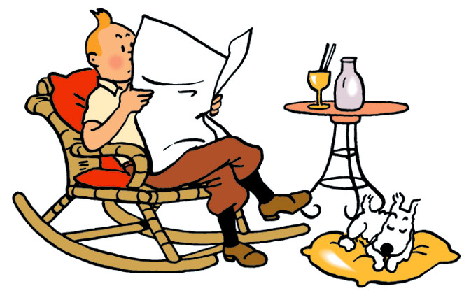 tintin en lecture