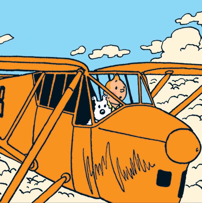 Les Aventures de Tintin dans les airs