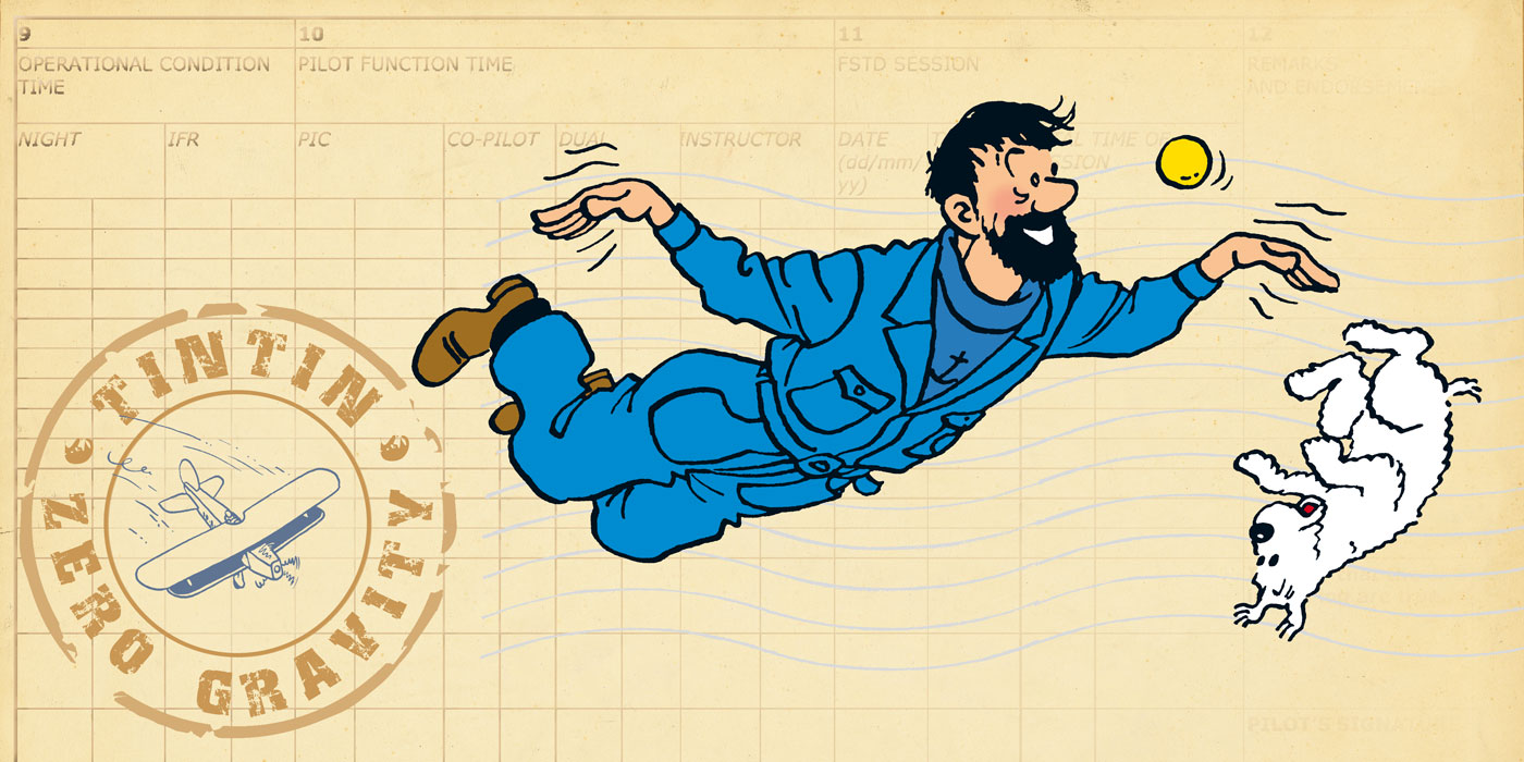 Le carnet du vol "Tintin Zero Gravity"