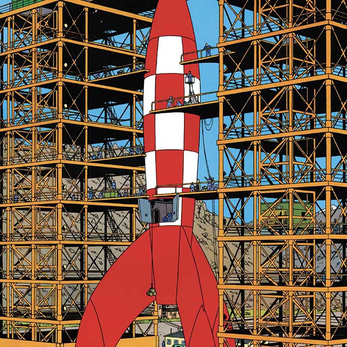 The Speaking Vignette: Tintin's rocket
