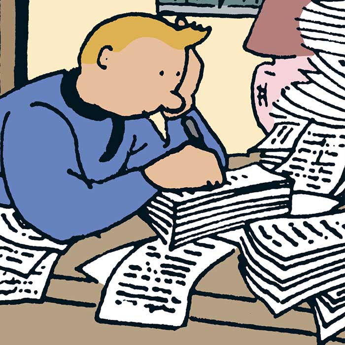 Tintin, a Reporter Without a Pen 