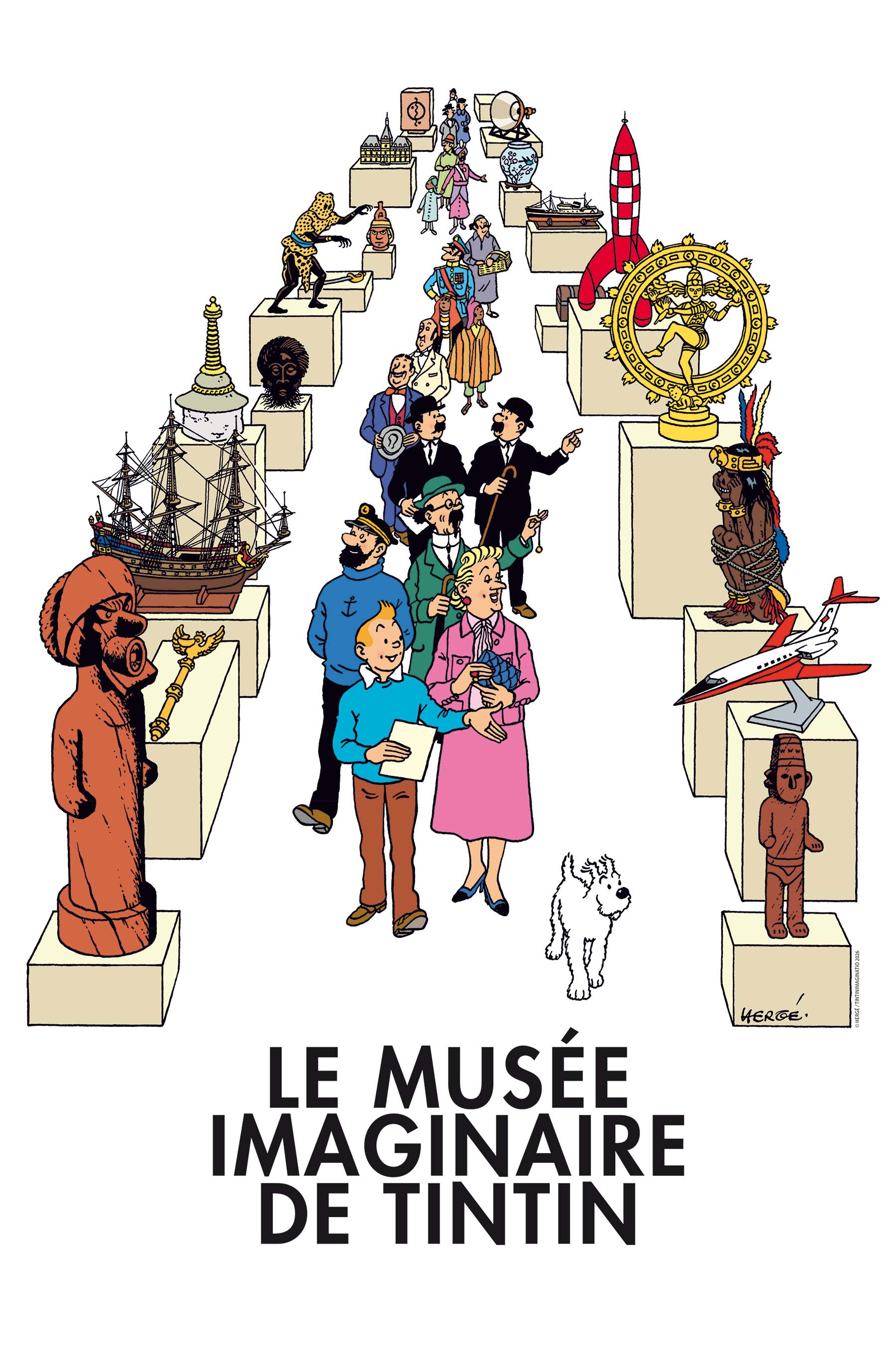 Affiche Hergé du musée imaginaire de Tintin
