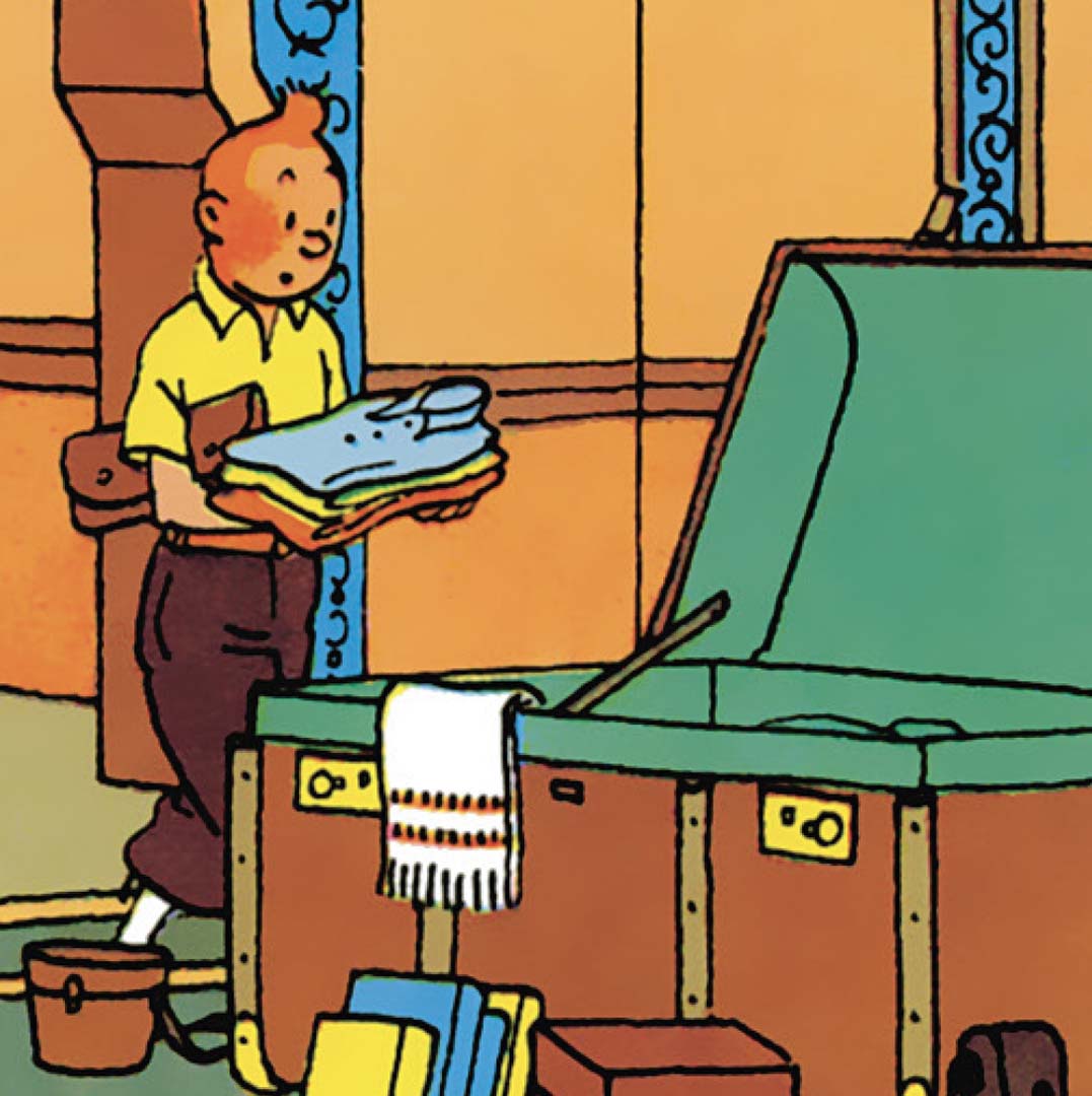 Tintin fait ses valises 