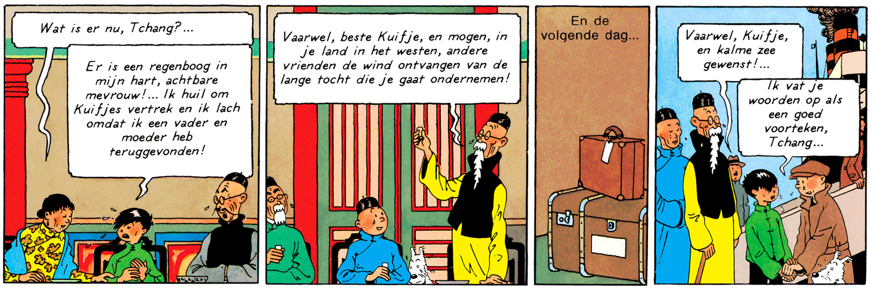 Fin du Lotus bleu Tintin dit au revoir à Tchang