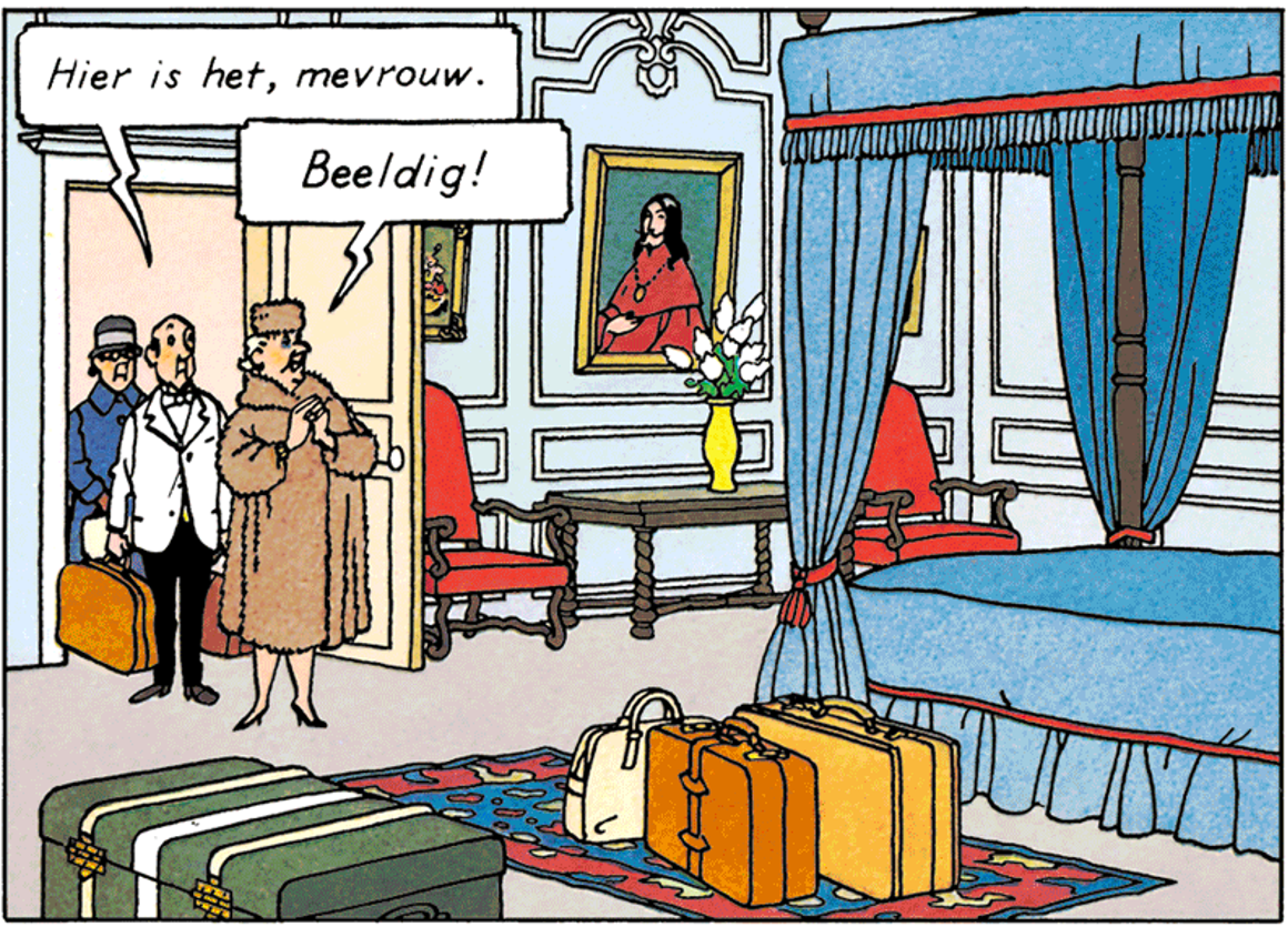 La Castafiore dans sa chambre Les Bijoux de la Castafiore