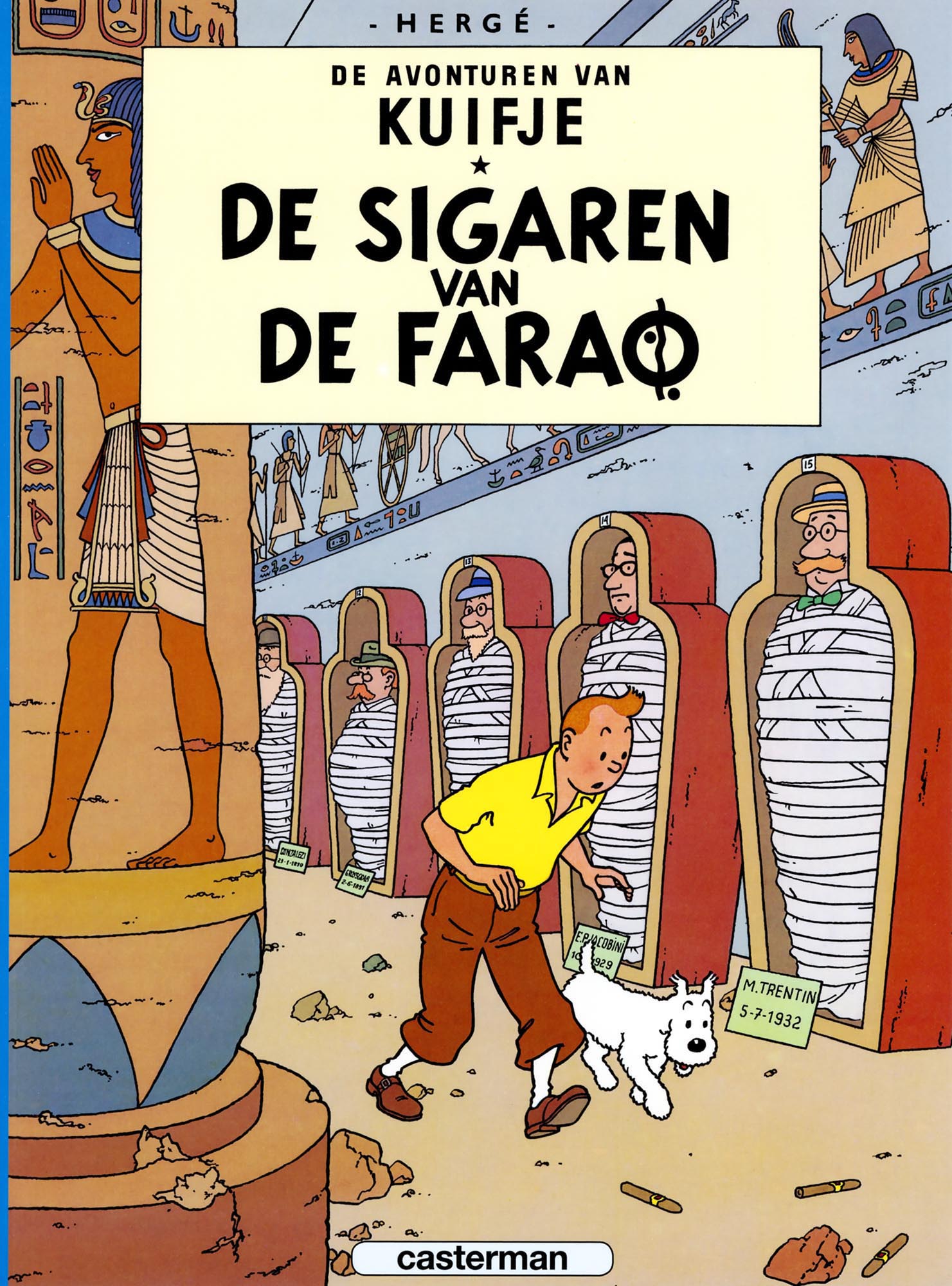 Couverture de l'album Les Cigares du Pharaon, les aventures de Tintin par Hergé