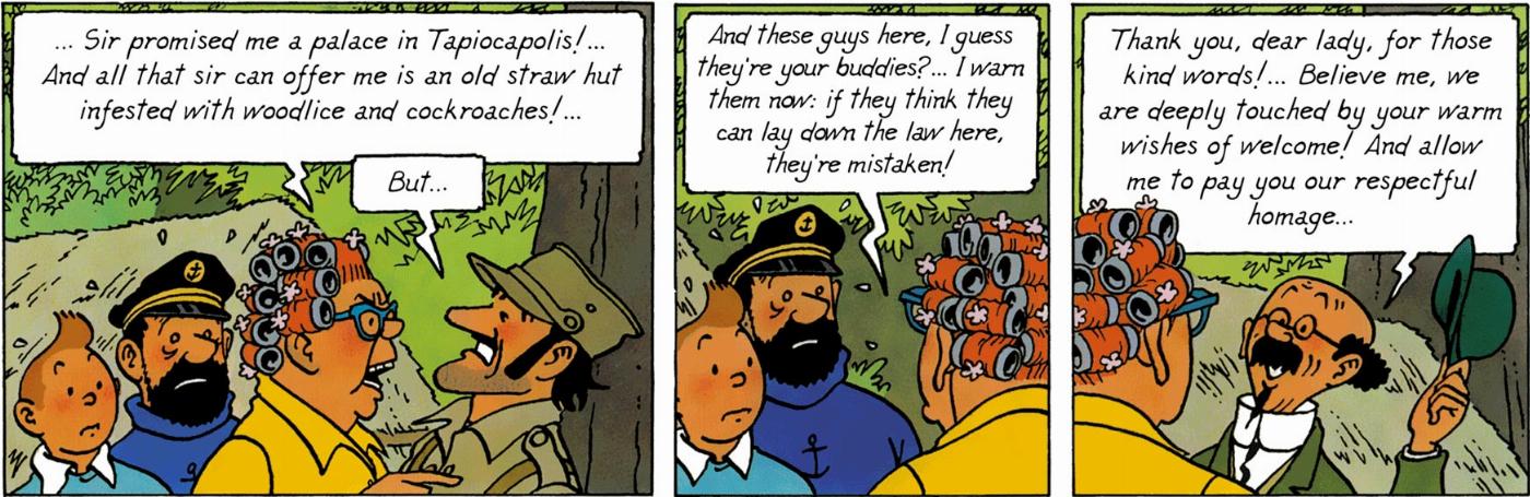 Peggy et Alcazar dans Tintin et les Picaros