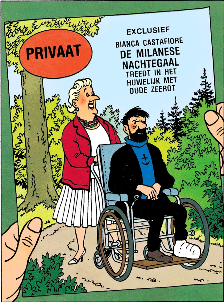 Couverture de Paris Flash - Le capitaine Haddock en fauteuil et la Castafiore 