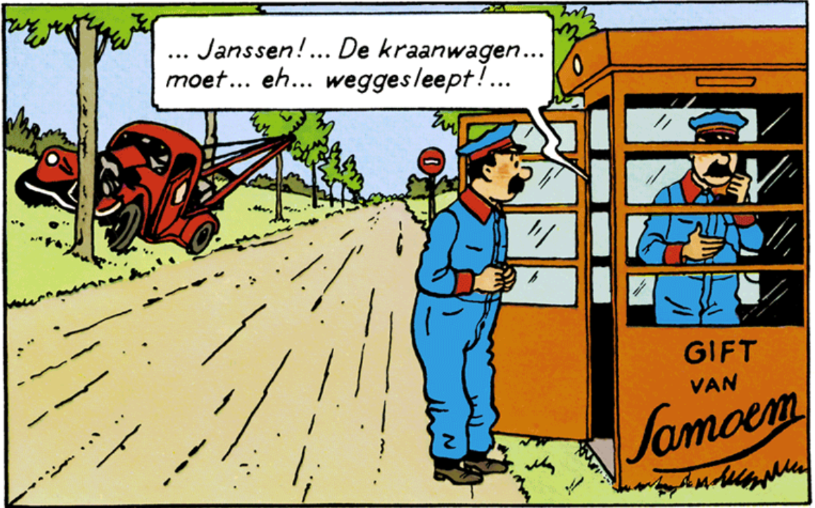 Dépanneuse dans Tintin au pays de l'or noir