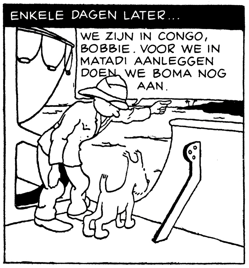 Tintin au Congo Noir et Blanc Nous voici au Congo Milou à Matadi