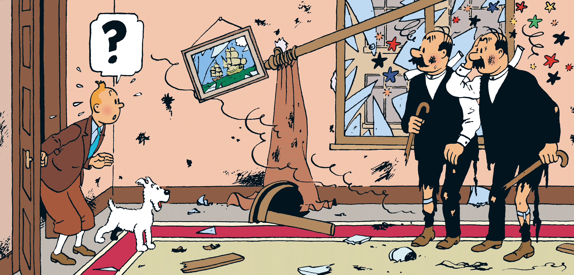 Poster Tintin - Le Sceptre D'Ottokar - 70x50 Cm - Reproduction Album Original - Décoration Murale Collection