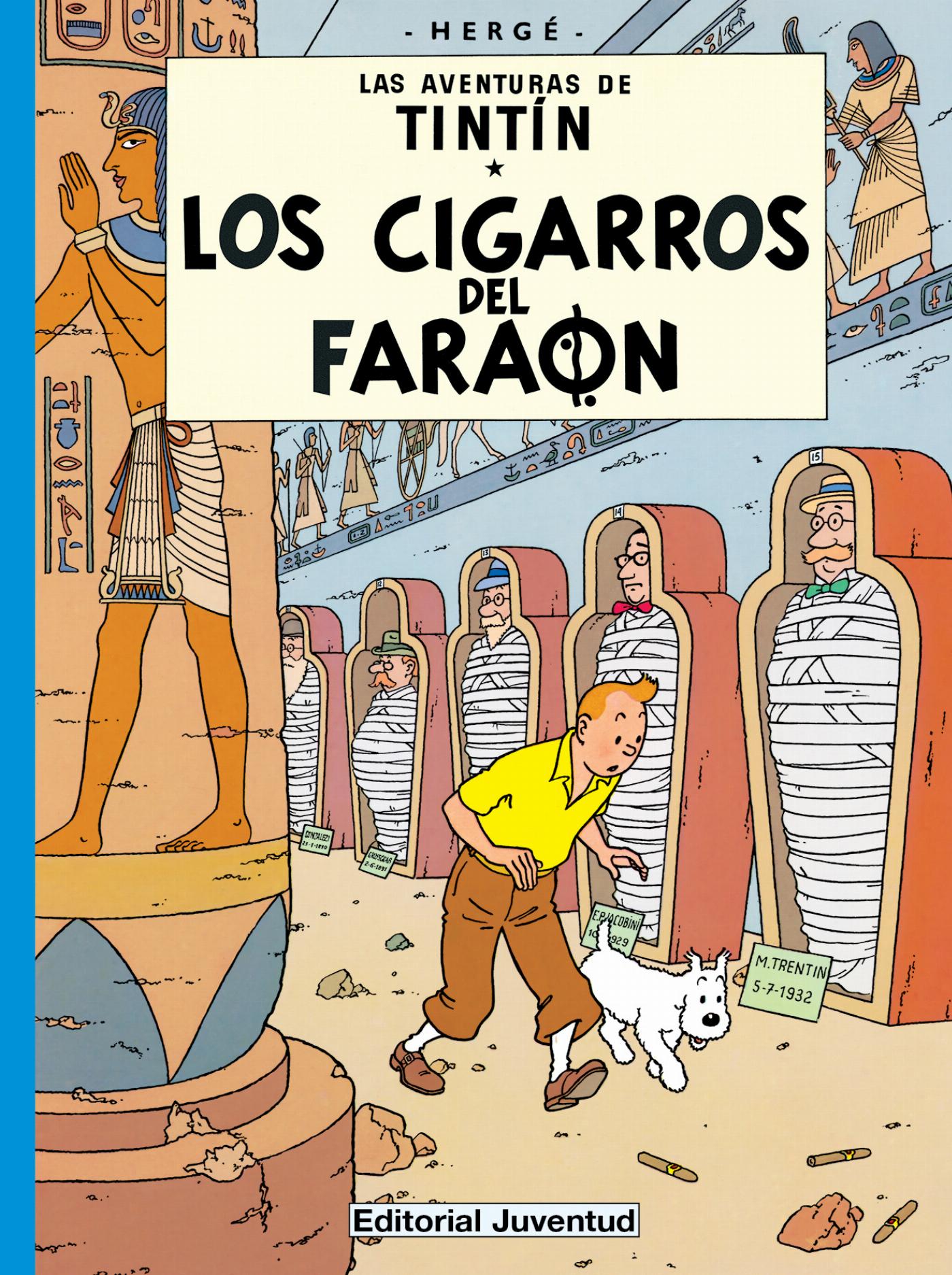 Couverture de l'album Les Cigares du Pharaon, les aventures de Tintin par Hergé