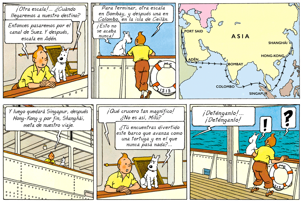 Tintin dialogue avec Milou