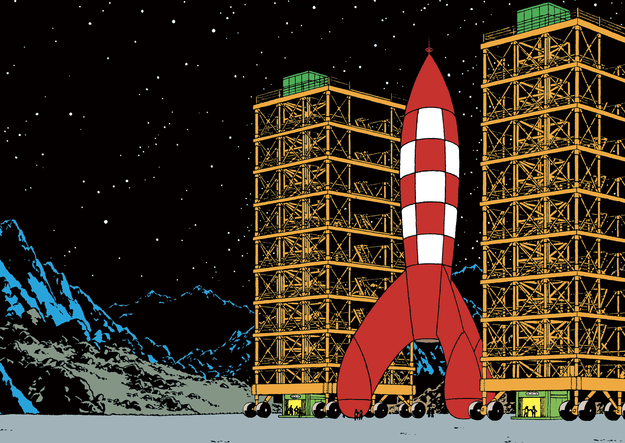 Tintin - Les Aventures de Tintin - Objectif Lune - La fusée - X-FLR6