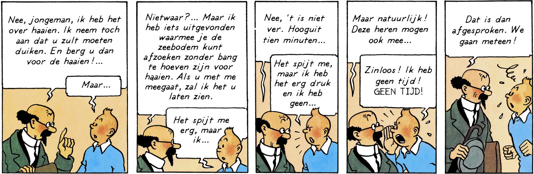 Tintin et Tournesol dans Le Trésor de Rackham le Rouge