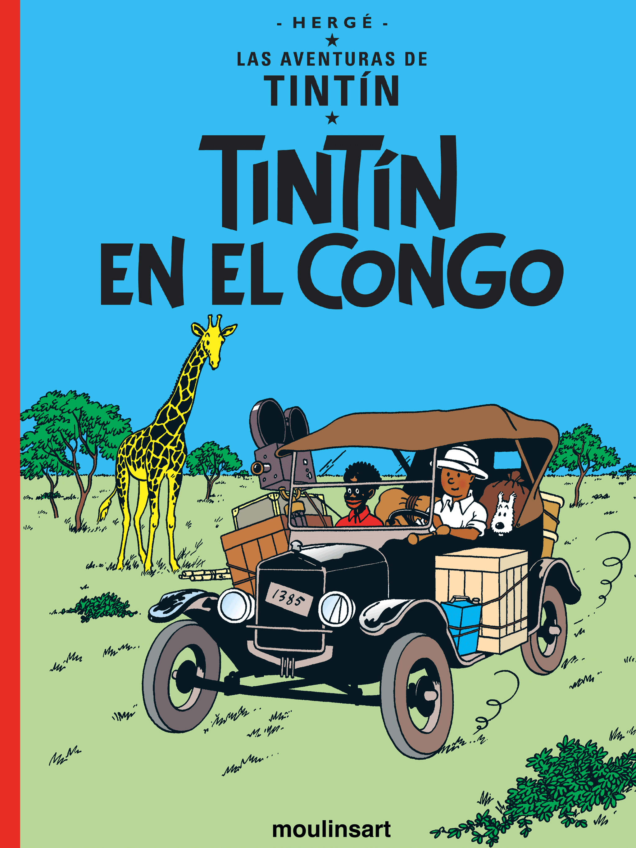 Couverture de l'album Tintin au Congo par Hergé