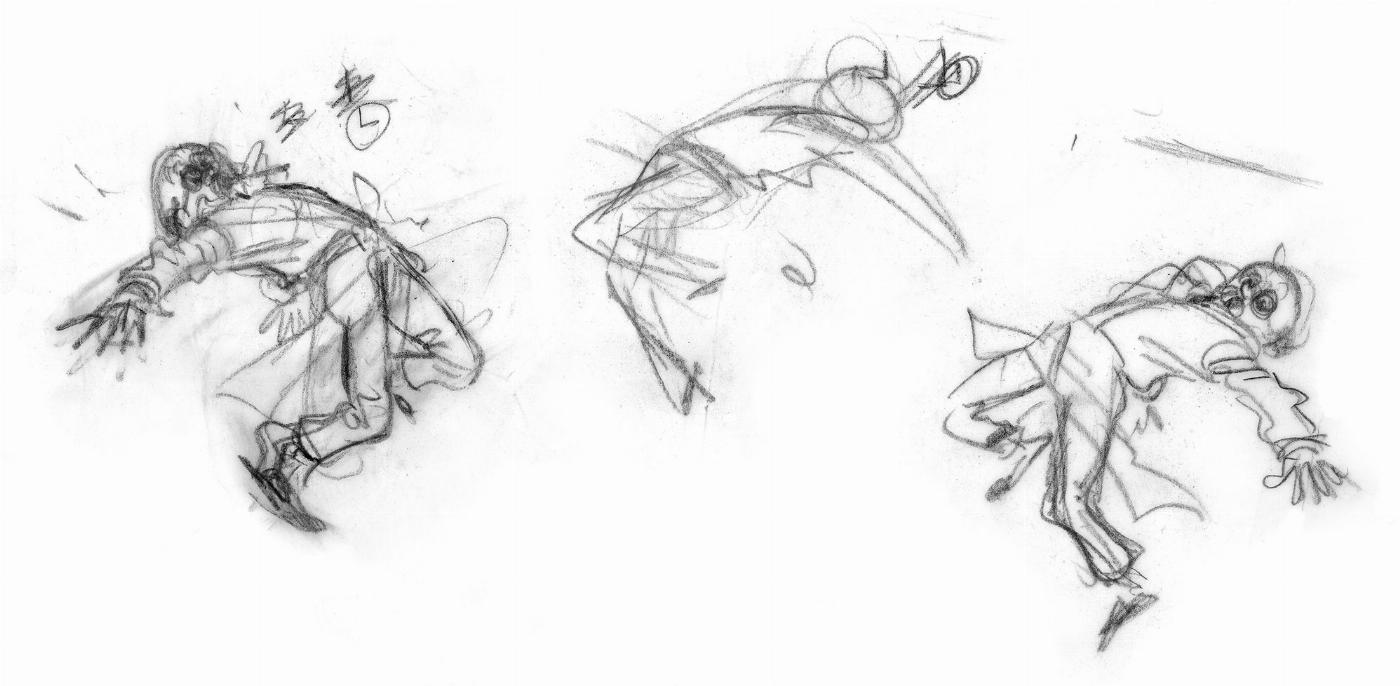 Tintin - Les Aventures de Tintin - Tintin et les Picaros - croquis